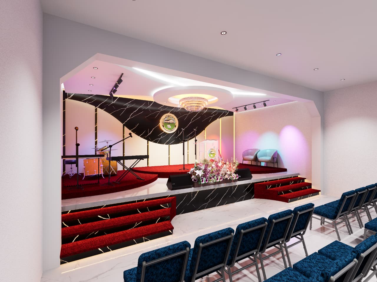 Vista lateral del escenario con cielo raso, imagen 2