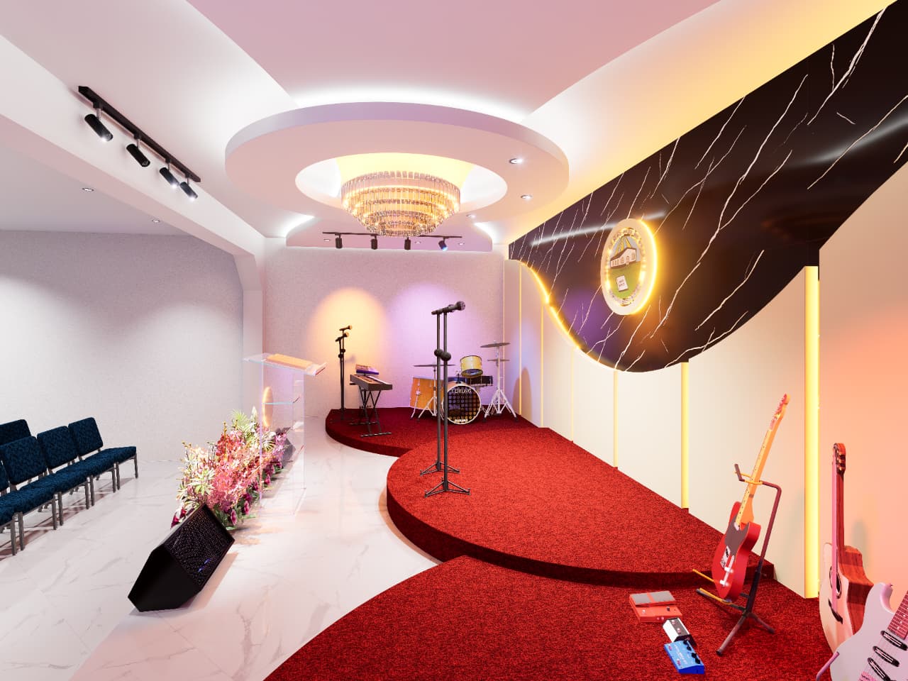 Detalle del cielo raso del escenario, imagen 4