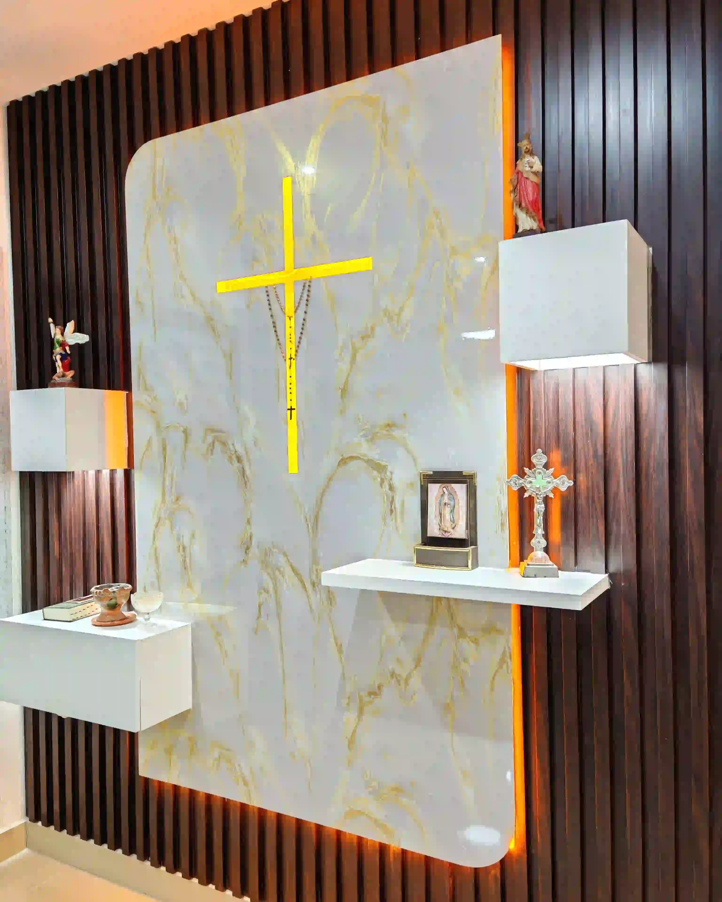 Closet elegante con acabado blanco 6