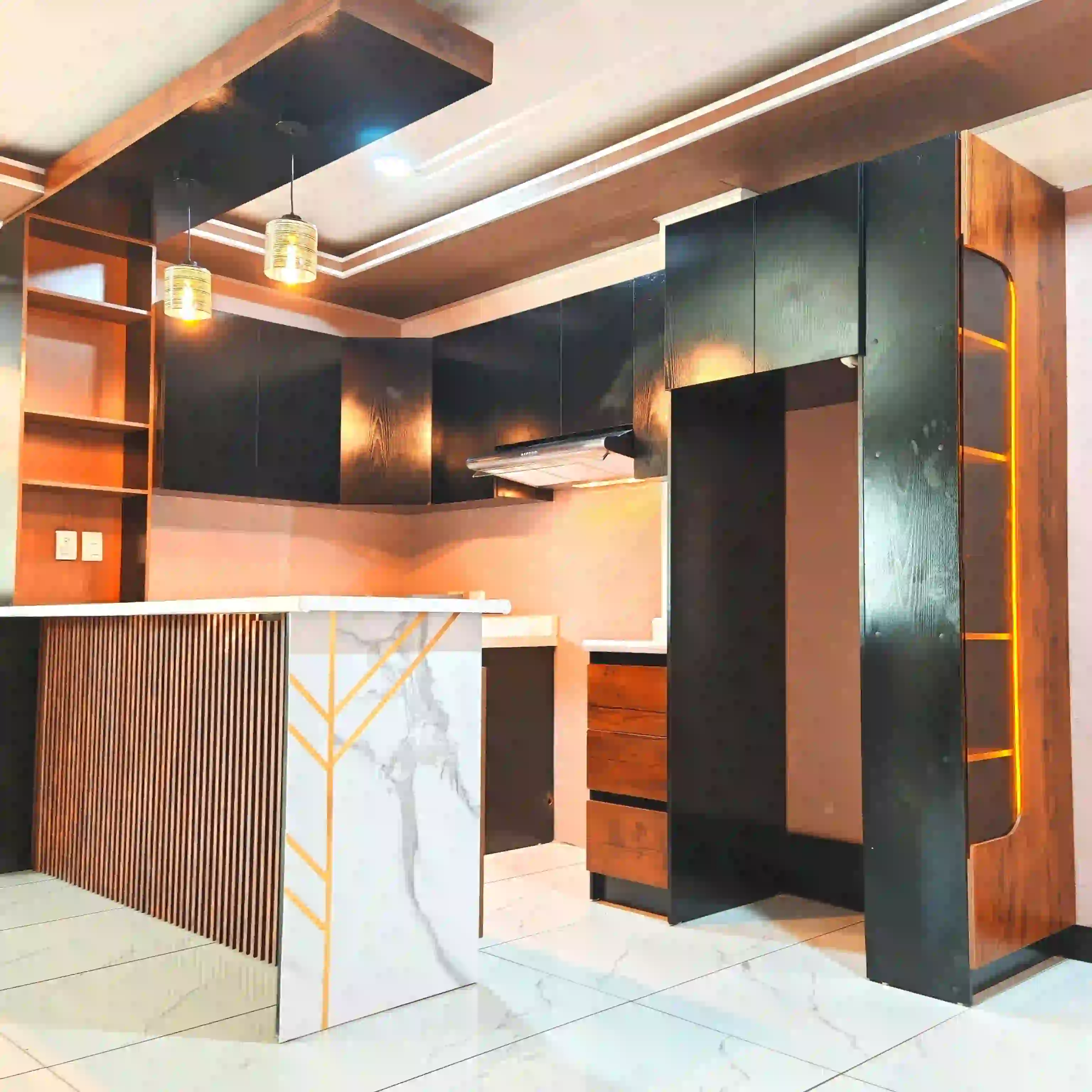 Cocina integral con muebles funcionales 2